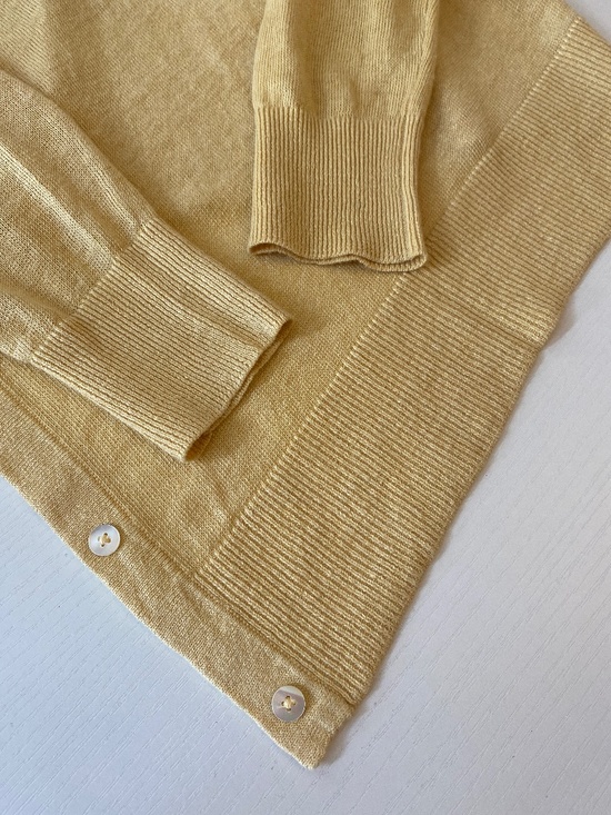 Garnet Hill Easy Linen Drape-Front Cardigan Size Small - Picture 9 of 15